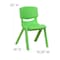 Flash Furniture Green Plastic Stackable School Chair with 12" Seat Height, PK2 2-YU-YCX-001-GREEN-GG - alternate 6
